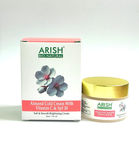 Almond Cold Cream with Vitamin C & SPF 30 - Arish Bionatural