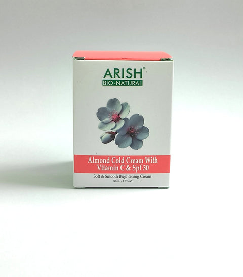 Almond Cold Cream with Vitamin C & SPF 30 - Arish Bionatural