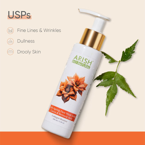 Anti - Ageing Facewash with Carrot and Retinoic Acid - Arish Bionatural