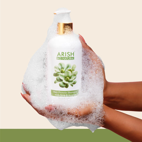 Hair Protein Shampoo with Milk & Keratin - Arish Bionatural