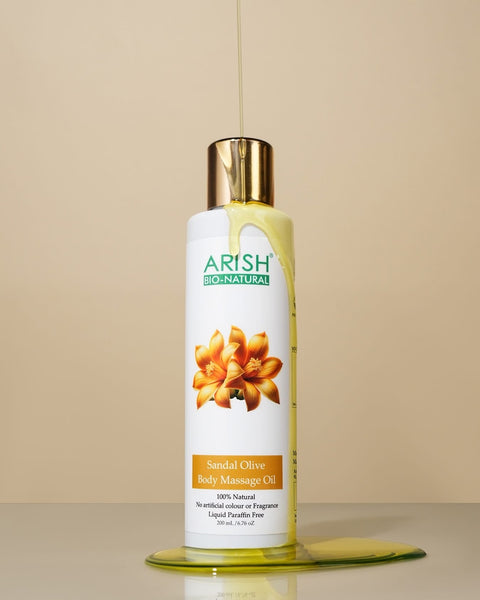 Sandal Olive Body Massage Oil - Arish Bionatural