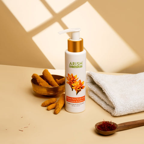 Ubtan Face Wash with Turmeric & Saffron - Arish Bionatural