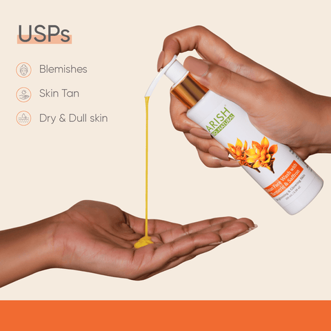 Ubtan Face Wash with Turmeric & Saffron - Arish Bionatural