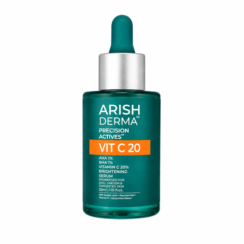 ARISH DERMA AHA 1% BHA 1% Vitamin C 20% Brightening Serum