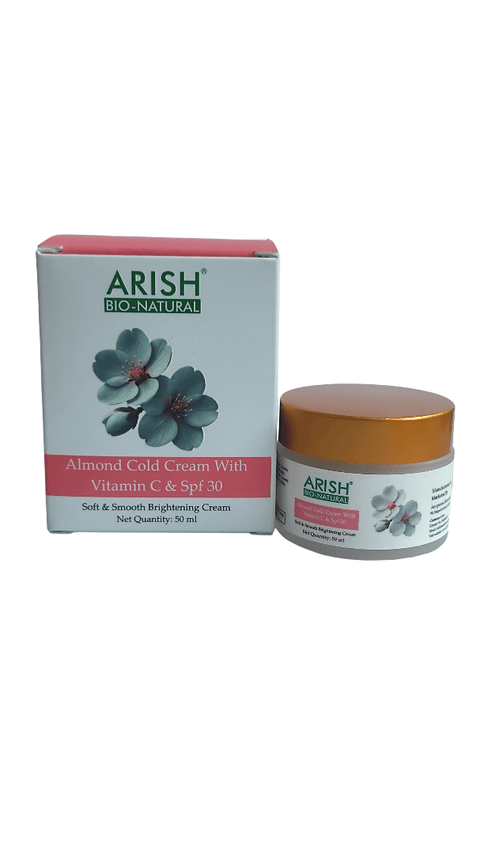 Almond Cold Cream with Vitamin C & SPF 30 - Arish Bionatural