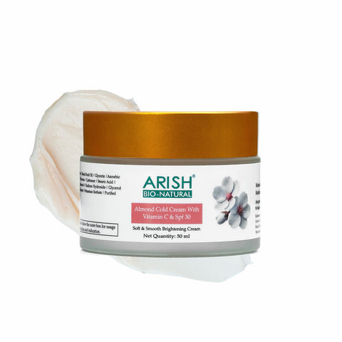 Almond Cold Cream with Vitamin C & SPF 30 - Arish Bionatural