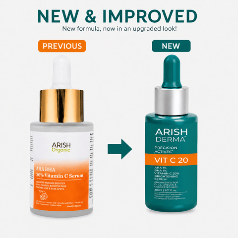 ARISH DERMA AHA BHA Vitamin C 20% Brightening Serum - Arish Bionatural