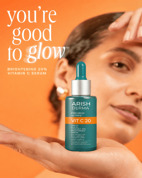 ARISH DERMA AHA BHA Vitamin C 20% Brightening Serum - Arish Bionatural