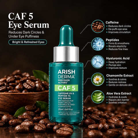 ARISH DERMA Caffeine 5% & Peptide 1% Eye Serum - Arish Bionatural
