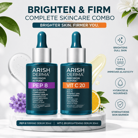 Brighten & Firm Combo (PEP 8 Serum+ Vitamin C 20 Serum) - Arish Bionatural