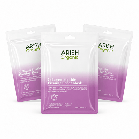 Collagen Peptide Firming Sheet Mask Pack Of 3 (3*20ml) - Arish Bionatural