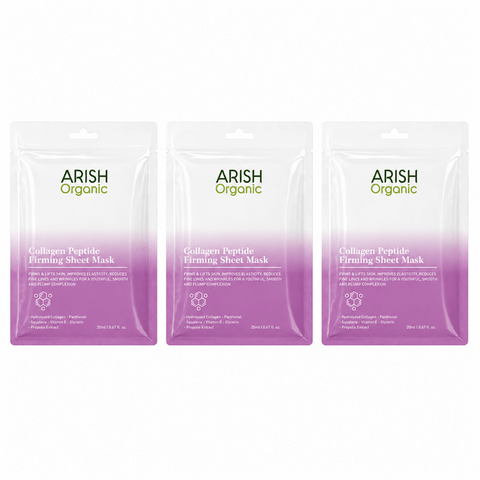 Collagen Peptide Firming Sheet Mask Pack Of 3 (3*20ml) - Arish Bionatural