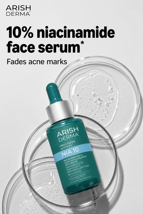 ARISH DERMA Niacinamide 10%+ Kojic Acid 2% Blemish Serum