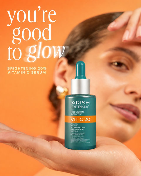 ARISH DERMA AHA BHA Vitamin C 20% Brightening Serum