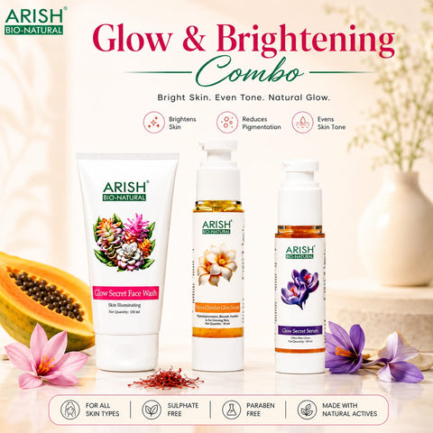 Glow & Brightening Combo (Pack Of 3 Products) - Arish Bionatural