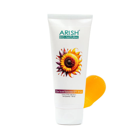 Glow Secret Sunscreen SPF 30 Gel - Arish Bionatural