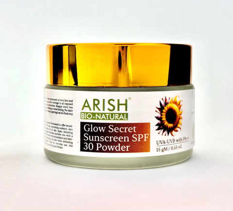 Glow Secret Sunscreen SPF 30 Powder - Arish Bionatural