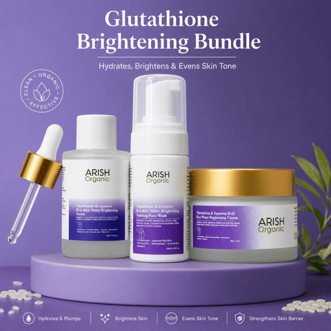 Glutathione Brightening Bundle (Glutathione Cream + Glutathione Face Wash + Gluathione Face Serum) - Arish Bionatural