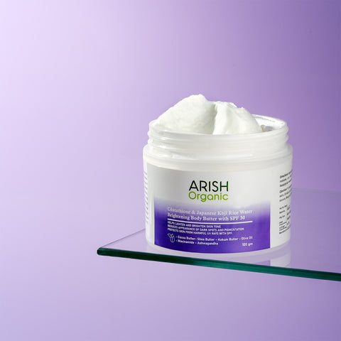 Glutathione & Japanese Koji Rice Water Brightening Body Butter with SPF 30 - Arish Bionatural