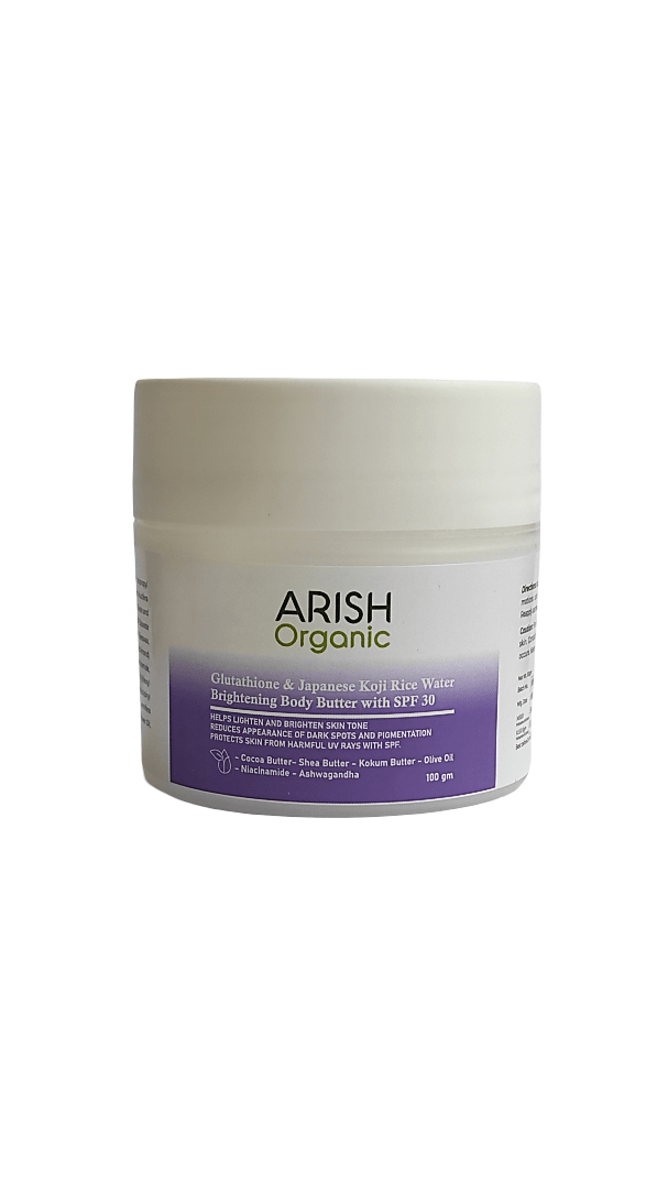Glutathione & Japanese Koji Rice Water Brightening Body Butter with SP   Arish Bionatural