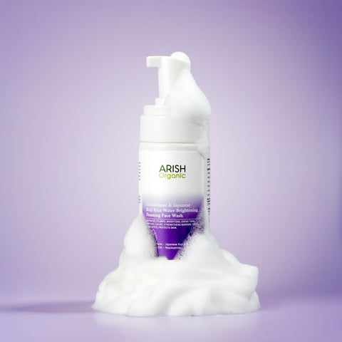 Glutathione & Japanese Koji Rice Water Brightening Foaming Face Wash (100ml) - Arish Bionatural