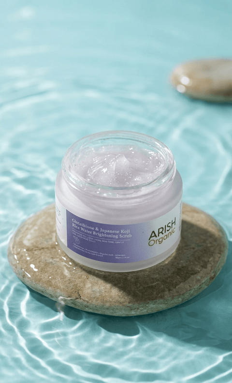 Glutathione & Japanese Koji Rice Water Brightening Scrub - Arish Bionatural