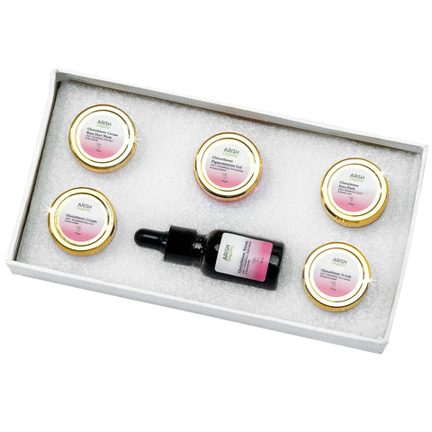 Glutathione Radiance Complex Facial Kit | Brightening & Pigmentation Control | 6 - Step Facial Treatment | With Glutathione, Kojic Acid & Niacinamide - Arish Bionatural