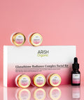 Glutathione Radiance Complex Facial Kit | Brightening & Pigmentation Control | 6 - Step Facial Treatment | With Glutathione, Kojic Acid & Niacinamide - Arish Bionatural