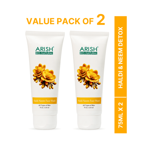 Haldi Neem Face Wash | Value Pack Of 2 - Arish Bionatural