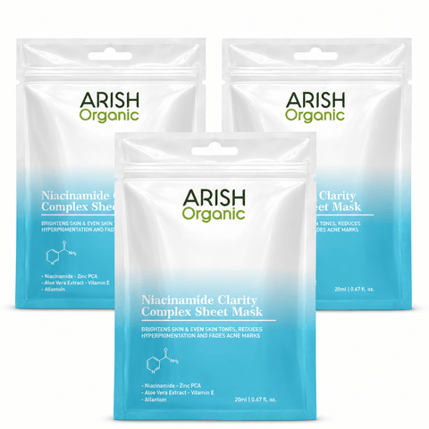 Niacinamide Clarity Complex Sheet Mask Pack Of 3 (3*20ml) - Arish Bionatural