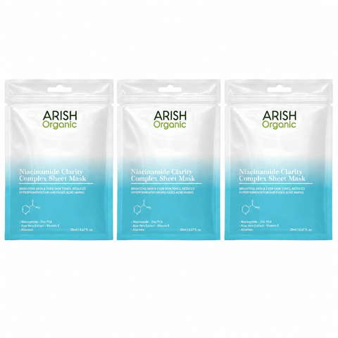 Niacinamide Clarity Complex Sheet Mask Pack Of 3 (3*20ml) - Arish Bionatural