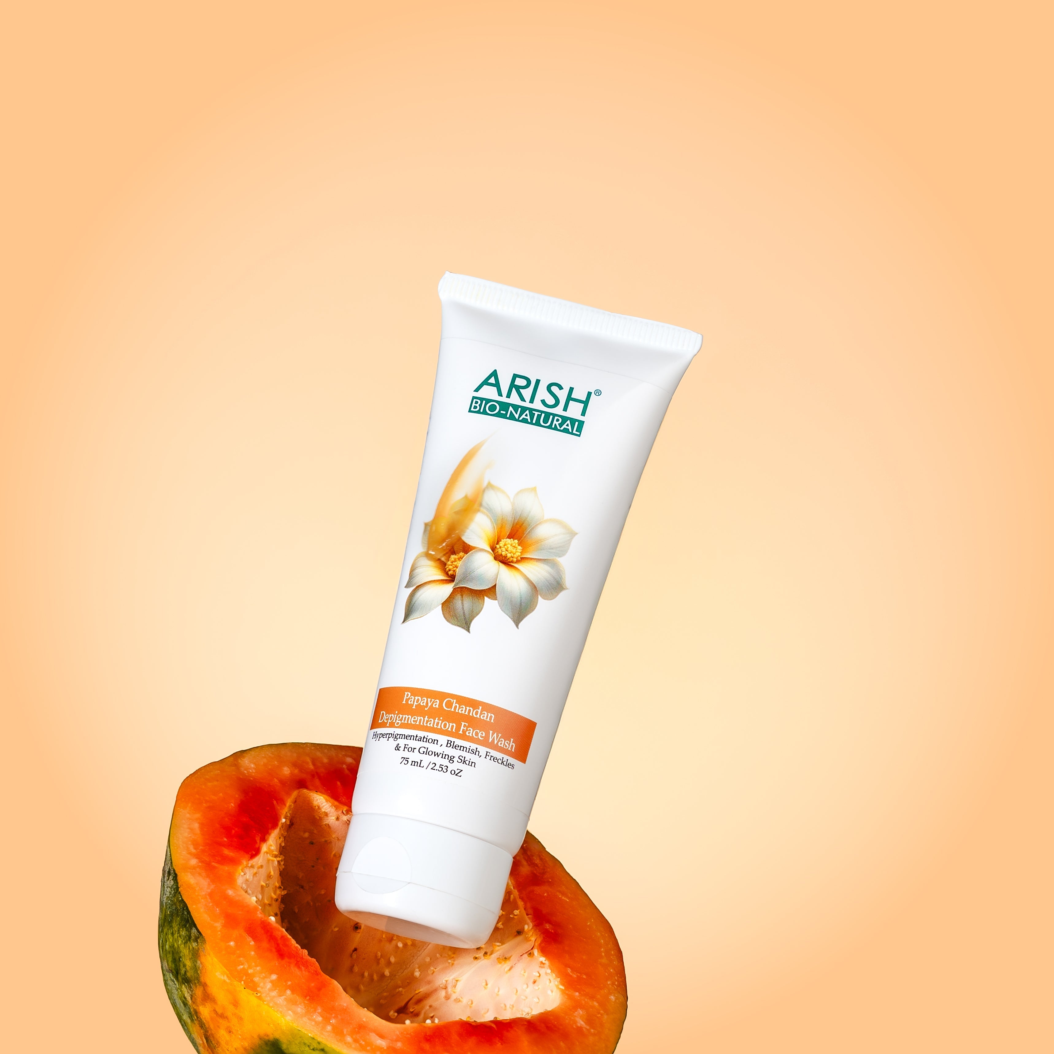 Papaya Chandan Depigmentation Face Wash - Arish Bionatural