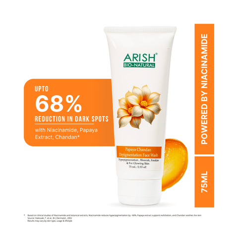 Papaya Chandan Depigmentation Face Wash - Arish Bionatural