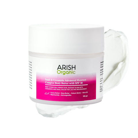 Snail & Ceramide Advanced Moisture Complex Body Butter with SPF 30 - Arish Bionatural