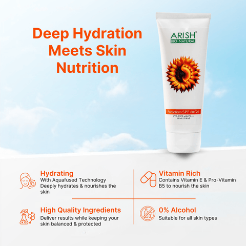 Sunscreen SPF 60 Gel - Arish Bionatural