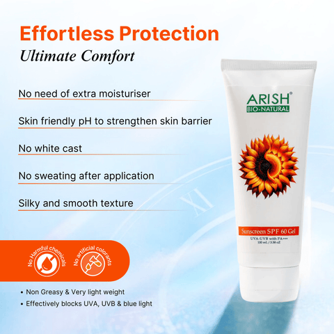 Sunscreen SPF 60 Gel - Arish Bionatural