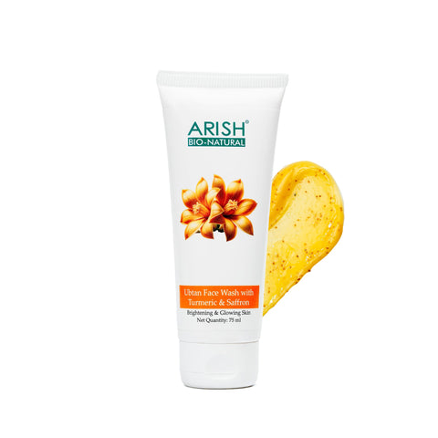 Ubtan Face Wash with Turmeric & Saffron - Arish Bionatural