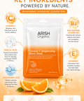 Vitamin C Brightening Sheet Mask Pack Of 3 (3*20ml) - Arish Bionatural
