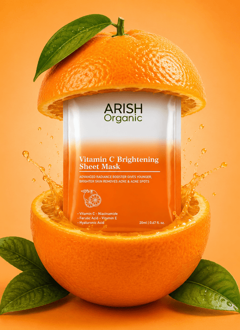 Vitamin C Brightening Sheet Mask Pack Of 3 (3*20ml) - Arish Bionatural