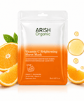 Vitamin C Brightening Sheet Mask Pack Of 3 (3*20ml) - Arish Bionatural
