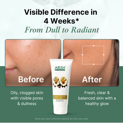 Vitamin C Face Wash with Kiwi & Kojic Acid - Arish Bionatural