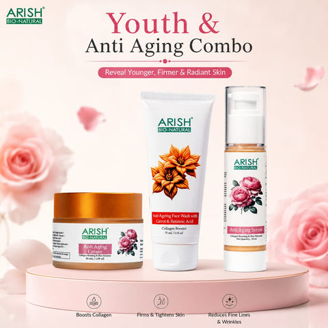 Youth & Anti-Ageing Combo (Pack Of 3 Products) - Arish Bionatural